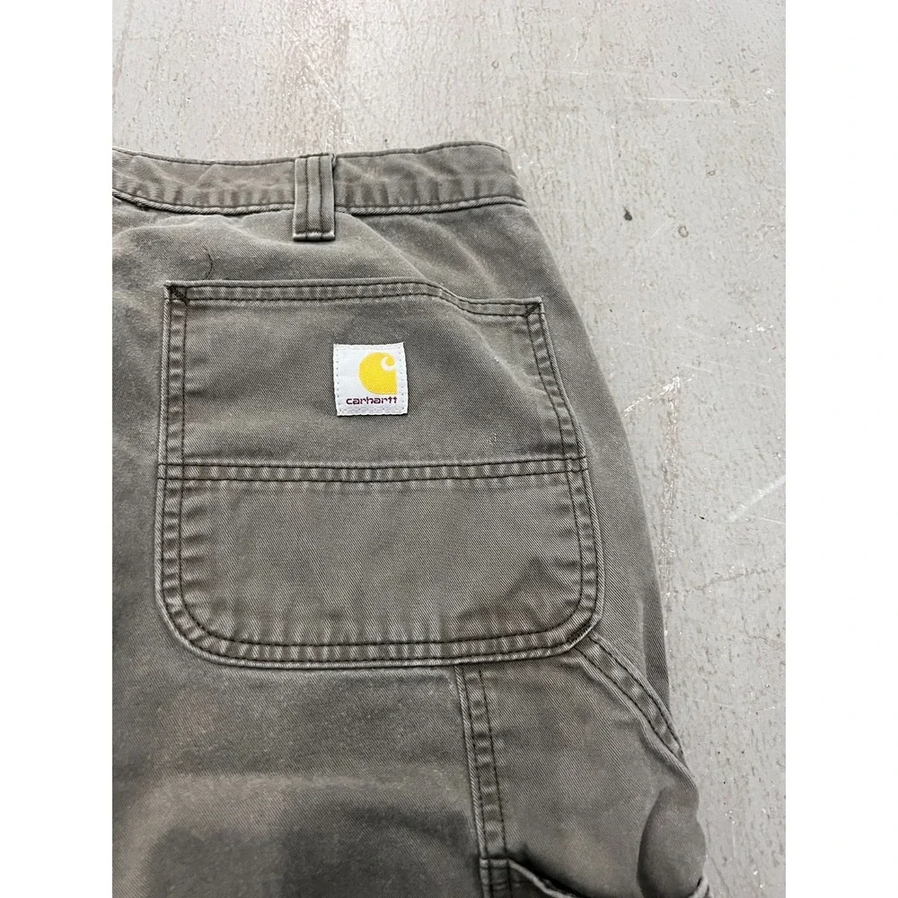 Carhartt Carpanter Pants‎ Men's Brown Cargo Pockets Relaxed Fit Workwear - 38X34